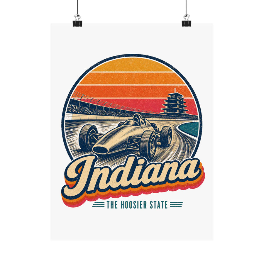 Indiana Vintage Open Wheel Race Car Poster