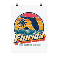Florida Retro Sunset Poster