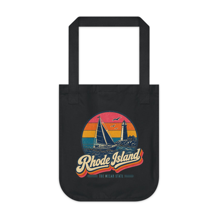 Rhode Island Retro Sunset Tote Bag