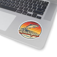 Washington Leaping Salmon Sticker