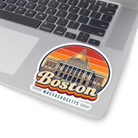 Boston Retro Sunset Sticker