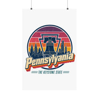 Pennsylvania Retro Sunset Poster