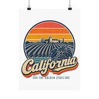 California Wine Country Vineyards Poster