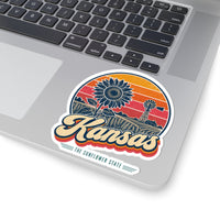 Kansas Retro Sunset Sticker