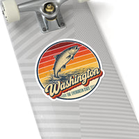 Washington Leaping Salmon Sticker