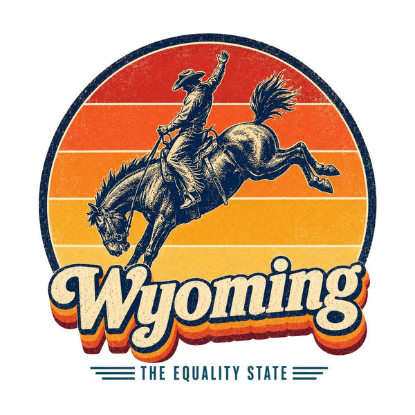 Wyoming Bucking Bronco Cowboy Tee