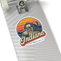 Indiana Basketball Hoop On Barn Sticker