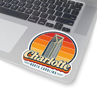 Charlotte Retro Sunset Sticker