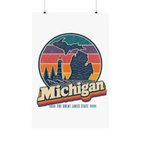 Michigan Mitten State Shape Poster