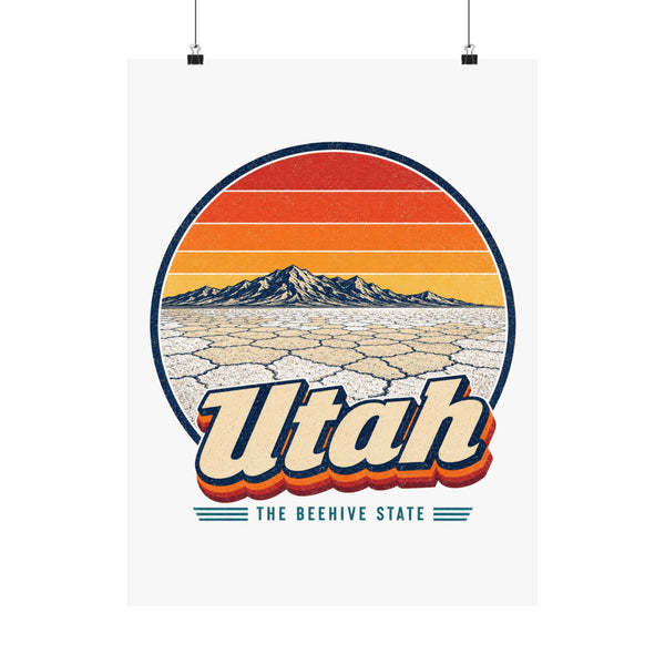 Utah Bonneville Salt Flats Poster