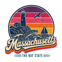 Massachusetts Retro Sunset Tee