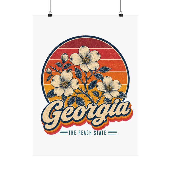 Georgia Cherokee Rose Poster