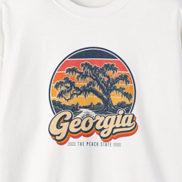 Georgia Savannah Oaks And Spanish Moss Sweatshirt