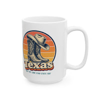 Texas Cowboy Boots Hat Mug