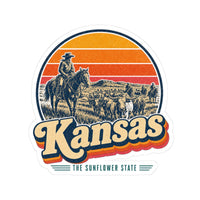 Kansas Dodge City Cattle Drive Sticker