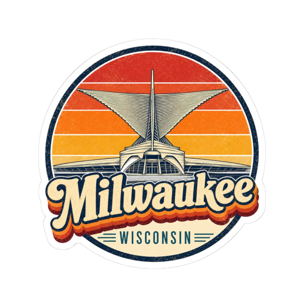 Milwaukee Retro Sunset Sticker