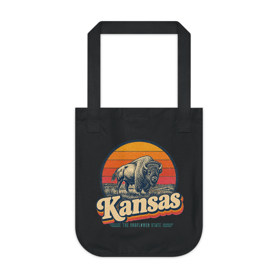 Kansas Buffalo On Prairie Tote Bag