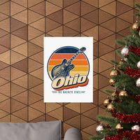 Ohio Rock And Roll Guitar Poster