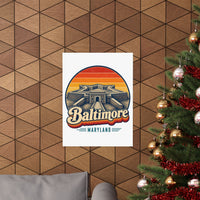Baltimore Retro Sunset Poster