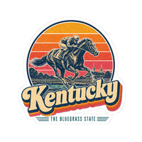 Kentucky Racehorse And Jockey Sticker