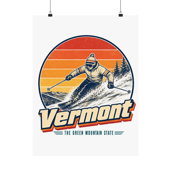 Vermont Skiing Poster