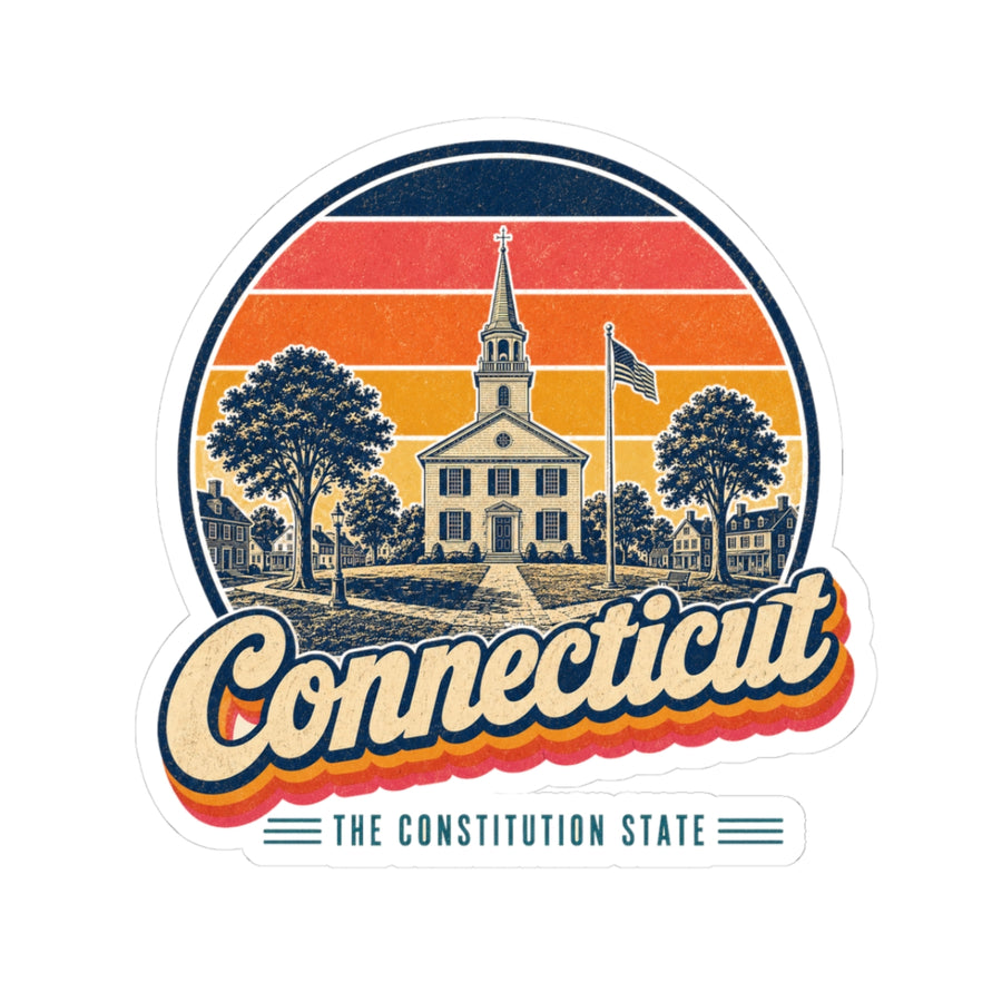 Connecticut Colonial Town Green Sticker