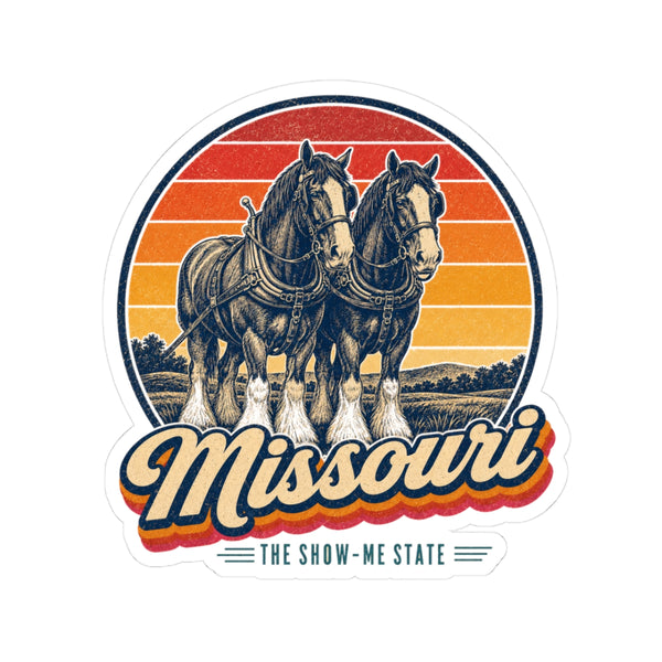 Missouri Clydesdale Horses Sticker