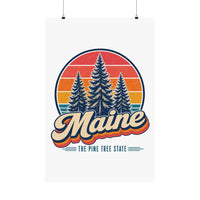 Maine Pine Trees Poster