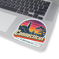 Connecticut Retro Sunset Sticker