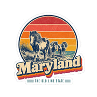 Maryland Assateague Wild Ponies Sticker