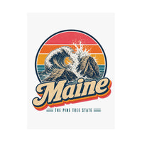 Maine Crashing Surf On Granite Poster