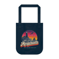 Massachusetts Retro Sunset Tote Bag