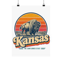 Kansas Buffalo On Prairie Poster