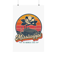 Mississippi Retro Sunset Poster