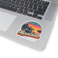 Minnesota Canoe On A North Lake Sticker