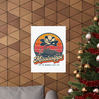 Mississippi Retro Sunset Poster