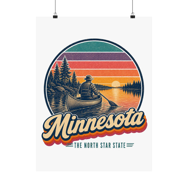 Minnesota Canoe On A North Lake Poster