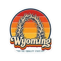 Wyoming Elk Antler Arch Sticker