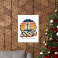 Maine Windjammer Schooner Poster