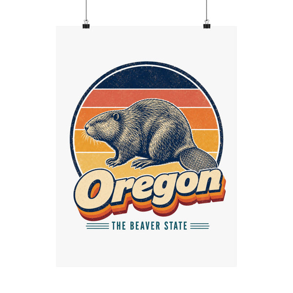 Oregon Beaver Poster