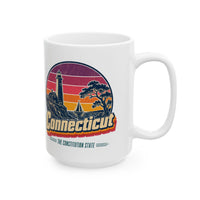 Connecticut Retro Sunset Mug