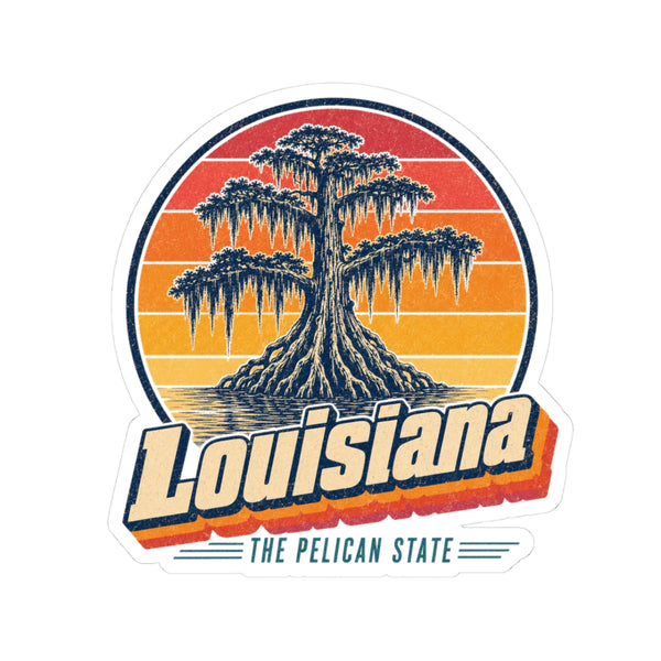 Louisiana Bayou Cypress And Moss Sticker