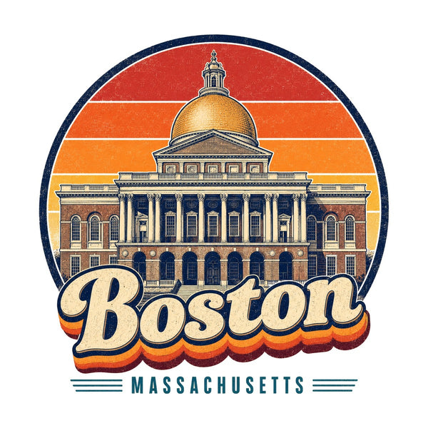 Boston Retro Sunset Tee