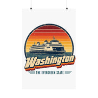 Washington Puget Sound Ferry Poster