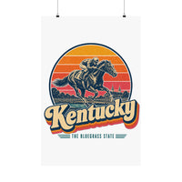 Kentucky Racehorse And Jockey Poster