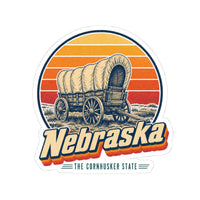 Nebraska Oregon Trail Covered Wagon Sticker