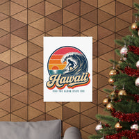 Hawaii Big Wave Surfing Poster