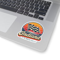 Indiana Checkered Flag Sticker