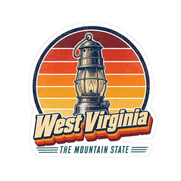 West Virginia Coal Miners Lantern Sticker