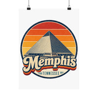 Memphis Retro Sunset Poster